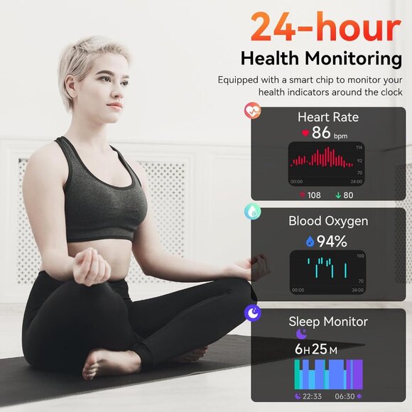 ⚡Smart Watch for Men Women with Bluetooth Call 1.83HD Touch with Alexa - Picture 5 of 7